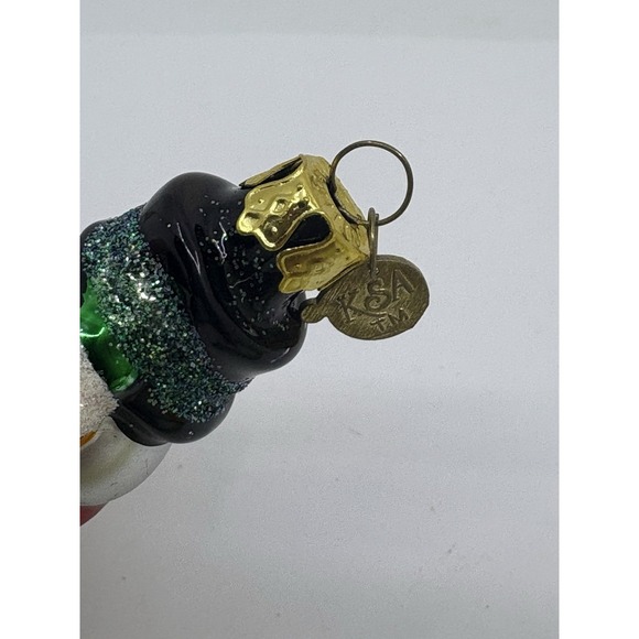 KSA Kurt S. Adler Snowman Glass Christmas Ornament Hugging Human - Picture 5 of 5